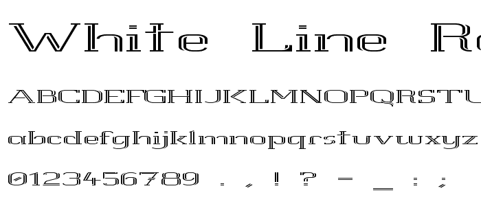 White Line Rolled font